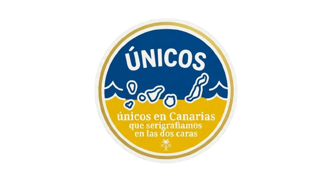 Los únicos en Canarias que serigrafiamos los parasoles por las dos caras